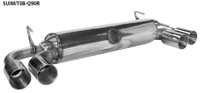 BASTUCK Endschalldämpfer mit Doppel-Endrohr 2 x Ø 90 mm LH + RH für Subaru Impreza