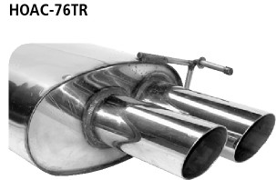 BASTUCK Endschalldämpfer mit Doppel-Endrohr RH 2 x Ø 76 mm für Honda Accord ab Bj. 2002 (HOAC-76TR)