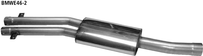 BASTUCK Mittelschalldämpfer E46 für BMW 3er E46 (BMWE46-2)