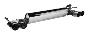 BASTUCK Endschalldämpfer mit Doppel-Endrohr 2 x Ø 76 mm, LH + RH für Renault Twingo 3 (RETW3-Q76T)