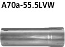 BASTUCK Adapter Komplettanlage auf Kat auf Ø 55.5 mm, lang 230 mm für Audi A3 8L/S3 8L u. a. (A70A-55.5LVW)