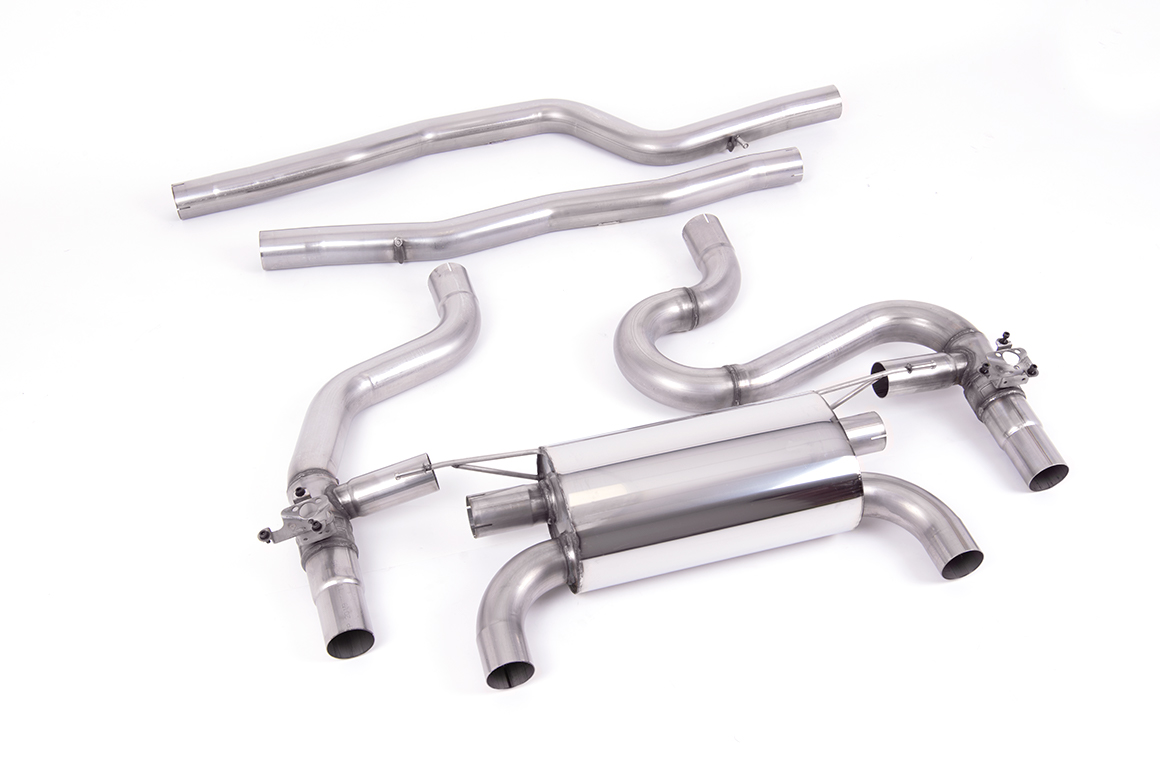 Milltek Equal-Length Abgasanlage für BMW M2 Competition F87 – ohne Mittelschalldämpfer, ohne Straßenzulassung