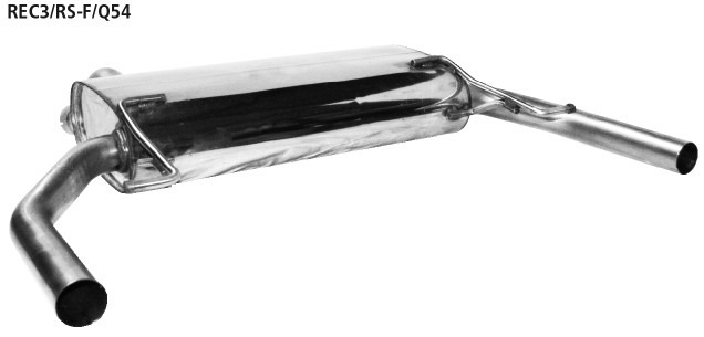 BASTUCK Endschalldämpfer ohne Endrohre Ø 54 mm LH+RH für Renault Clio 3 RS inkl. Facelift für Renault Clio 3