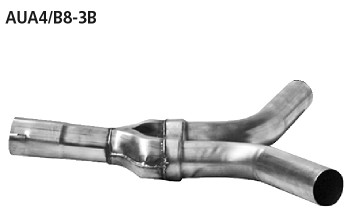 BASTUCK Y-Verbindungsrohr für 2 Endschalldämpfer LH+RH für Audi A4 B8/A5 B8 (AUA4/B8-3B)