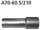 BASTUCK Adapter Endschalldämpfer auf Serienanlage auf Ø 60.5 mm für Ford Focus 4 u. a. (A70-60.5/210)