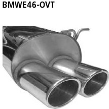 BASTUCK Endschalldämpfer mit Doppel-Endrohr oval 2 x 89 x 77 mm für BMW 3er E46 (BMWE46-OVT)