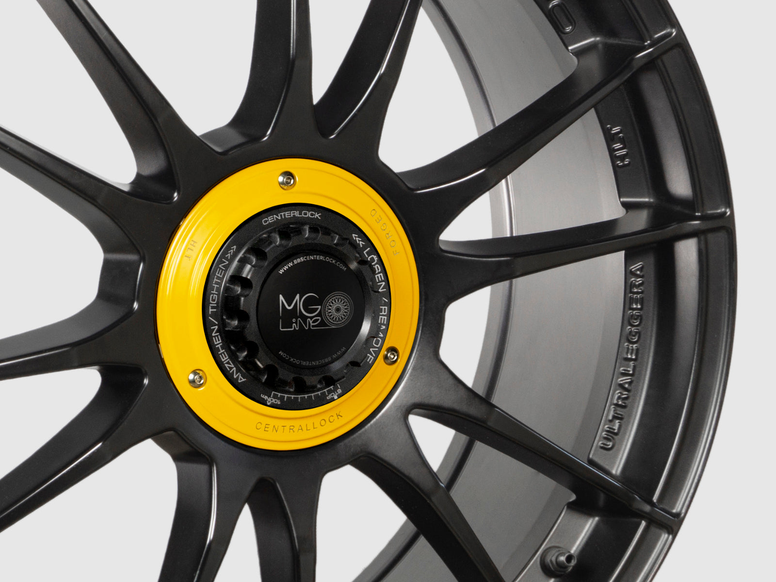 MG-line Zentralverschluss-Optik Kit V1 Racing Gelb für OZ Ultraleggera