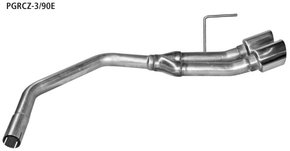 BASTUCK Endrohrsatz RH mit Doppel-Endrohr 2x Ø 90 mm eingerollt 20° schräg für Peugeot RCZ (PGRCZ-3/90E)