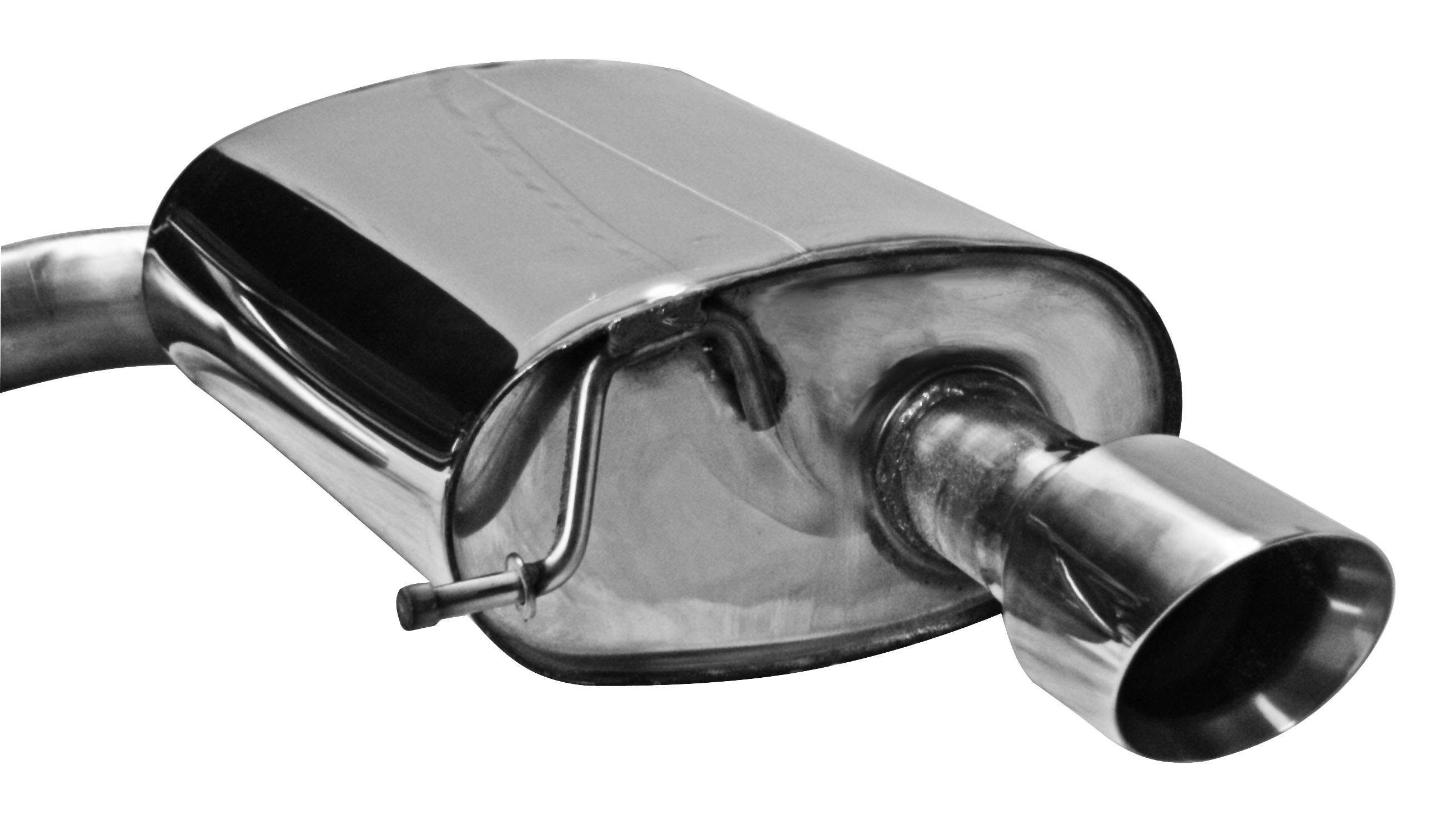 BASTUCK Endschalldämpfer mit Einfach-Endrohr 30° schräg geschnitten 1 x Ø 100 mm für Volkswagen Passat Typ 3C