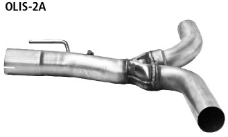 BASTUCK Y-Verbindungsrohr hinten für 2 Endschalldämpfer für Opel Insignia A (OLIS-2A)
