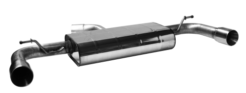 BASTUCK Endschalldämpfer mit Einfach-Endrohr LH + RH, 1 x Ø 85 mm für Volkswagen Golf 7