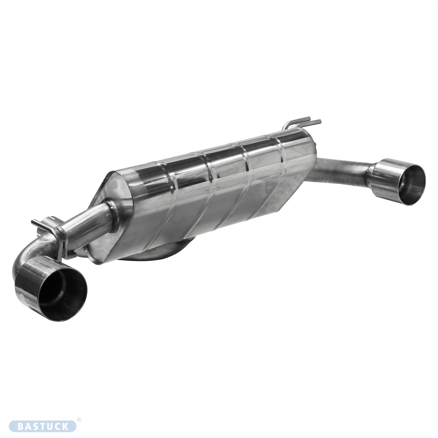 BASTUCK Endschalldämpfer mit Einfach-Endrohr 1x Ø 100 mm LH+RH, für Toyota GR Yaris ab 2020