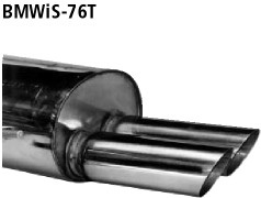 BASTUCK Endschalldämpfer mit Doppel-Endrohr 2 x Ø 76 mm für BMW 3er E36 318is (BMWIS-76T)