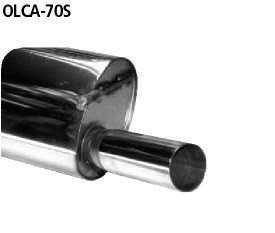BASTUCK Endschalldämpfer mit Einfach-Endrohr 1 x Ø 70 mm für Opel Corsa A (OLCA-70S)
