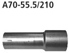 BASTUCK Adapter Endschalldämpfer auf Serienanlage auf Ø 55.5 mm für Ford Focus 4 / Astra J (A70-55.5/210)