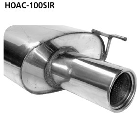 BASTUCK Endschalldämpfer mit Einfach-Endrohr RH 1 x Ø 100 mm für Honda Accord ab Bj. 2002 (HOAC-100SIR)