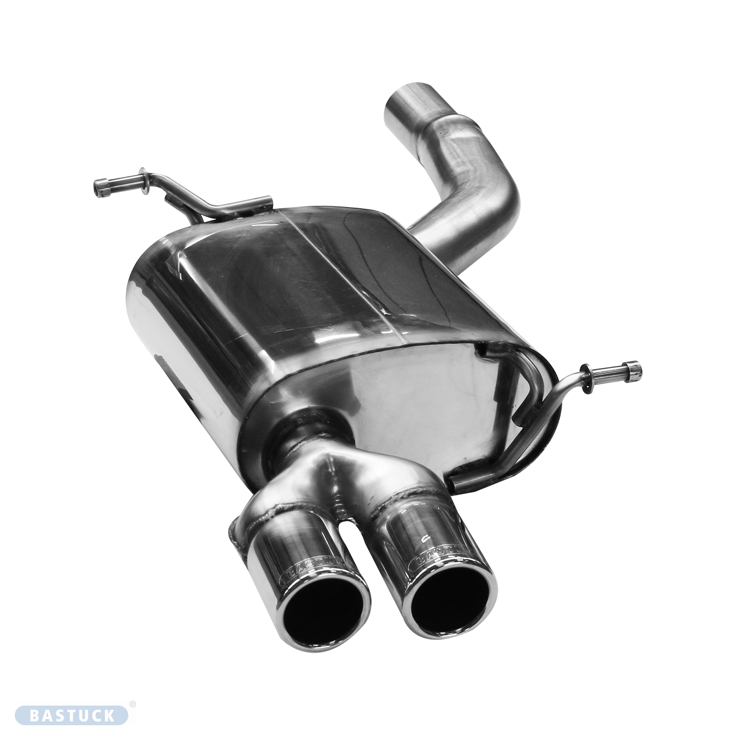 BASTUCK Endschalldämpfer Doppel-Endrohr LH 2x Ø 70 mm, mit Lippe für Mercedes SLK 350 ab 2011