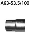 BASTUCK Adapter Komplettanlage auf Serie auf Ø 53.5 mm für Jaguar XK/XKR Typ QQ6 (A63-53.5/100)