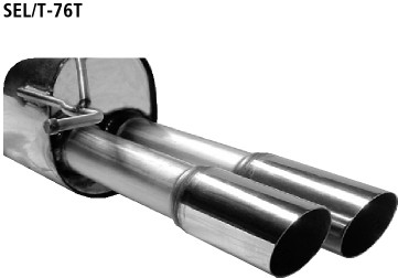 BASTUCK Endschalldämpfer mit Doppel-Endrohr 2x Ø 76 mm für Seat Leon 1M Cupra R (Bj. 2002-2005) (SEL/T-76T)