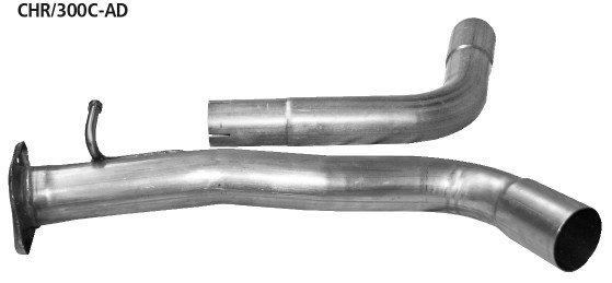 BASTUCK Adapterrohre Endschalldämpfer auf Original-Auspuffanlage für Chrysler 300C Diesel (CHR/300C-AD)