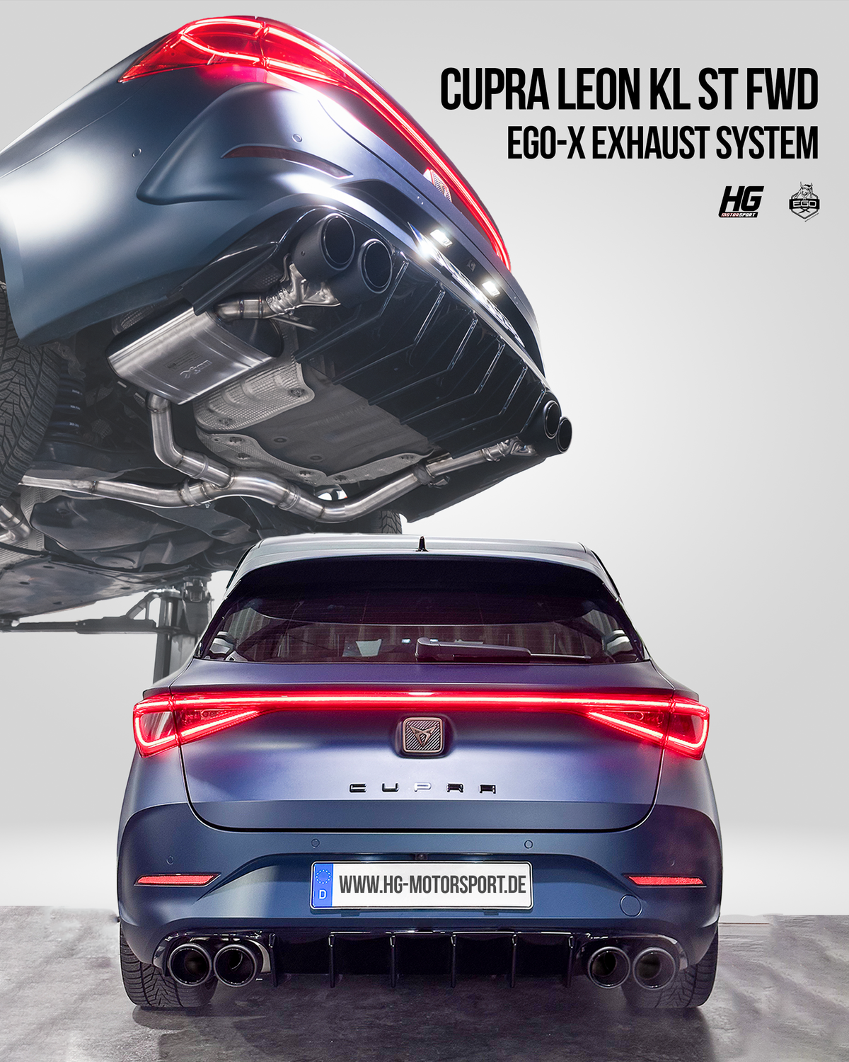 HG EGO-X Klappenauspuff Cupra Leon KL Sportstourer 300 PS