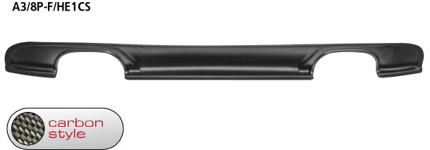 BASTUCK Heckschürzeneinsatz, lackierfähig für Audi A3 8P/S3 8P (A3/8P-F/HE1CS)