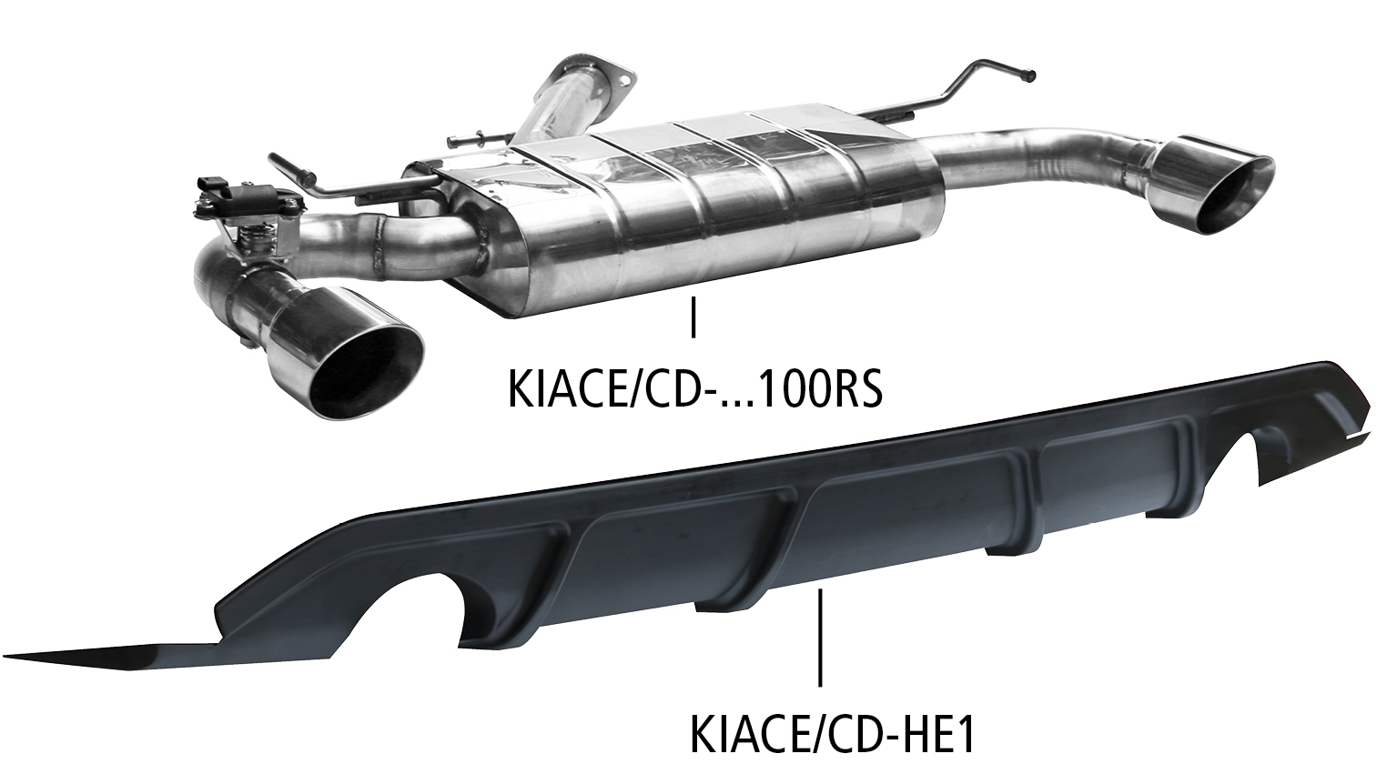 BASTUCK Endschalldämpfer mit Einfach-Endrohr 1x Ø100 mm LH+RH, 30° schräg für Kia Ceed CD