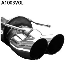 BASTUCK Endschalldämpfer DTM mit Doppel-Endrohr 2 x Ø 76 mm für Opel Vectra A (A1003VOL)