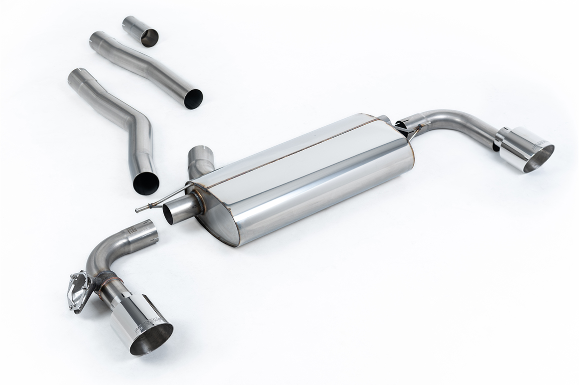 Milltek Abgasanlage für BMW 128ti F40 (5-Türer, OPF) – Klappe, 2 × GT115, EG-Genehmigung