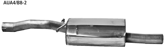 BASTUCK Mittelschalldämpfer für Audi A4 B8/A5 B8 (AUA4/B8-2)