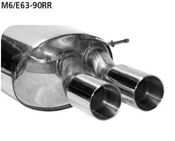 BASTUCK Endschalldämpfer RH mit Doppel-Endrohr 2x Ø 90 mm für BMW 5er M5 6er M6