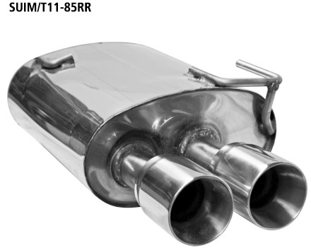 BASTUCK Endschalldämpfer mit Doppel-Endrohr 2 x Ø 85 mm RH rechts für Subaru Impreza