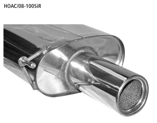 BASTUCK Endschalldämpfer mit Einfach-Endrohr RH 1 x Ø 100 mm für Honda Accord ab Bj. 2008 (HOAC/08-100SIR)