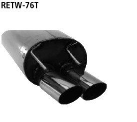 BASTUCK Endschalldämpfer mit Doppel-Endrohr 2 x Ø 76 mm für Renault Twingo 1 (RETW-76T)