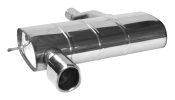 BASTUCK Endschalldämpfer mit Einfach-Endrohr 90 x 110 mm LH, 20° schräg für BMW Mini F56 (MI/F56-DT)