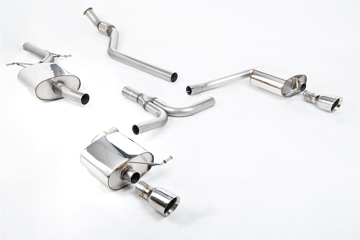 Milltek Abgasanlage für Audi A4 2.0 TFSI B8 S-LINE Limousine & Avant – Resonated, EG-Genehmigung