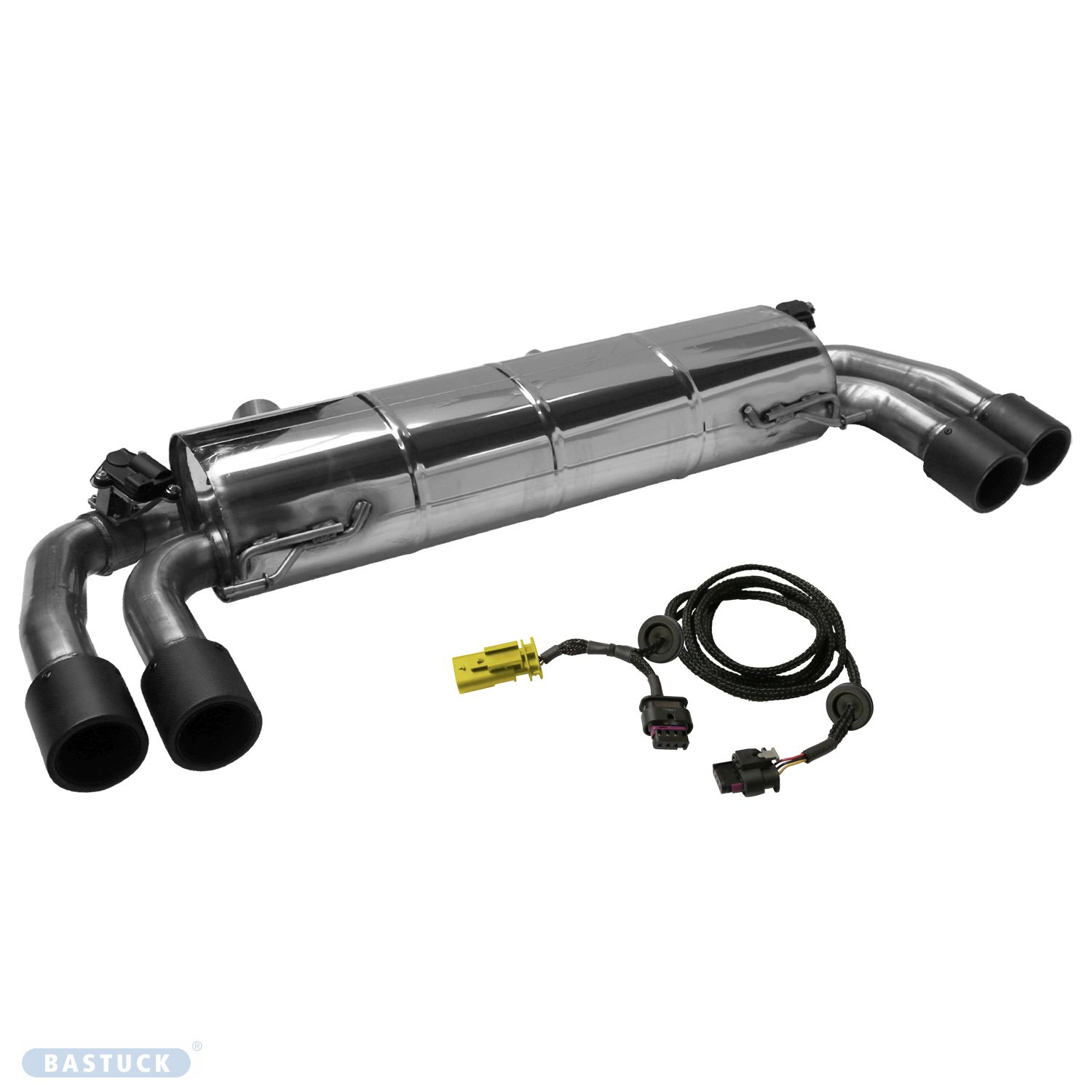BASTUCK Endschalldämpfer mit Doppel-Endrohr Carbon 2x Ø 90 mm LH+RH für BMW 3er G20/G21 / 4er G22/G23/G26