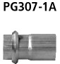 BASTUCK Frontadapter mit Konusring Komplettanlage auf Kat 130 KW Benziner Modelle für Peugeot 307 (PG307-1A)