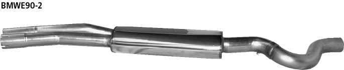 BASTUCK Vorschalldämpfer 6-Zylinder für BMW 3er E90/3er E91 / 3er E92/3er E93 (BMWE90-2)