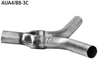 BASTUCK Y-Verbindungsrohr für 2 Endschalldämpfer LH+RH für Audi A4 B8/A5 B8 (AUA4/B8-3C)