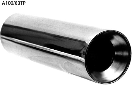 BASTUCK Gerades Endrohr mit Einsatz, Länge 340 mm – universell (A100/63TP)