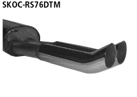 BASTUCK Endschalldämpfer mit Doppel-Endrohr DTM 2 x Ø 76 mm für Skoda Octavia I inkl. RS