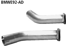 BASTUCK Adapterrohrsatz Endschalldämpfer auf Serie für BMW 3er E90/3er E91 / 3er E92/3er E93 (BMWE92-AD)
