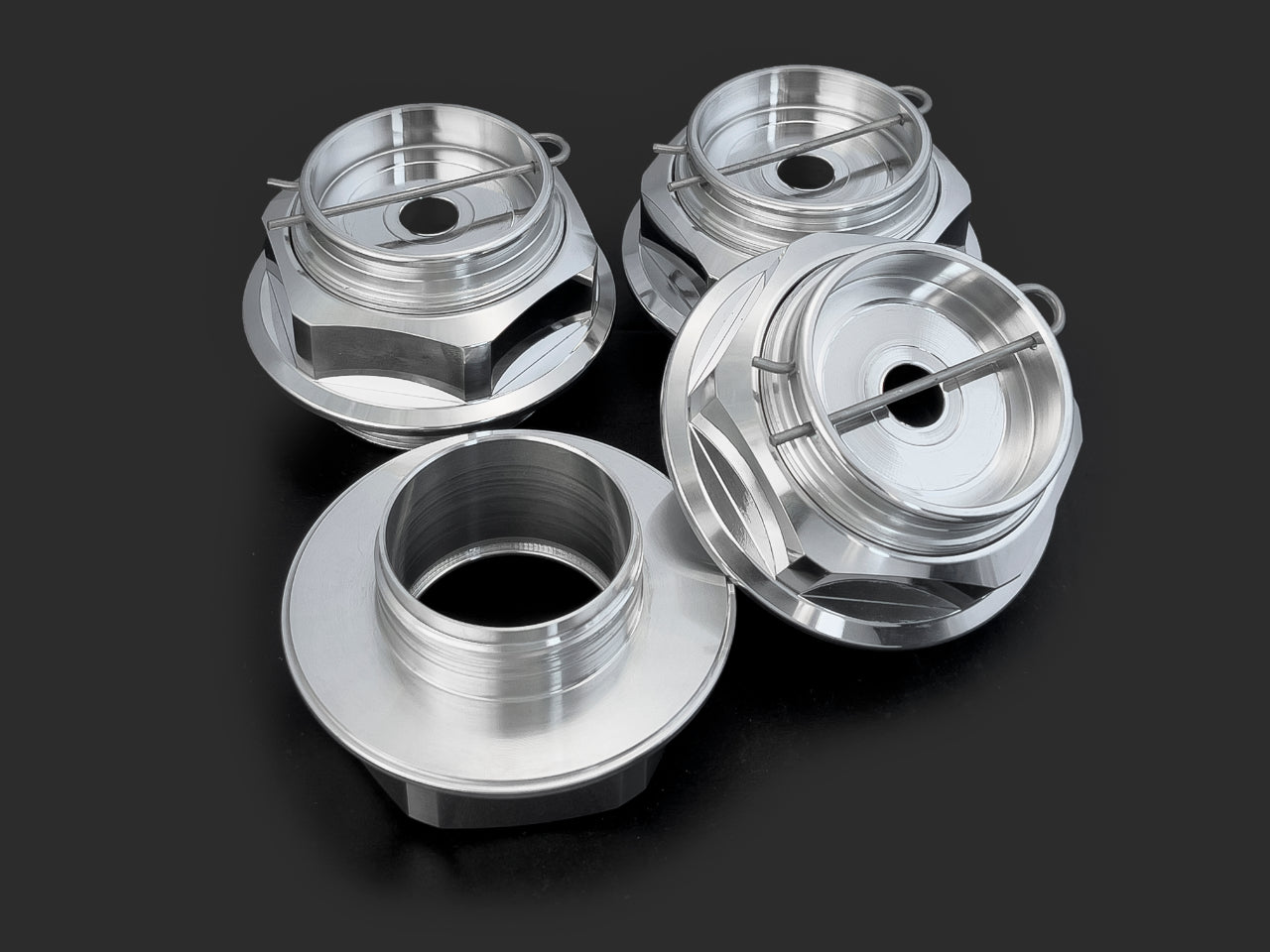 MG-line Sechskantmuttern V2 hochglanzpoliert für BBS RC 041 / Style 29 (bündig)