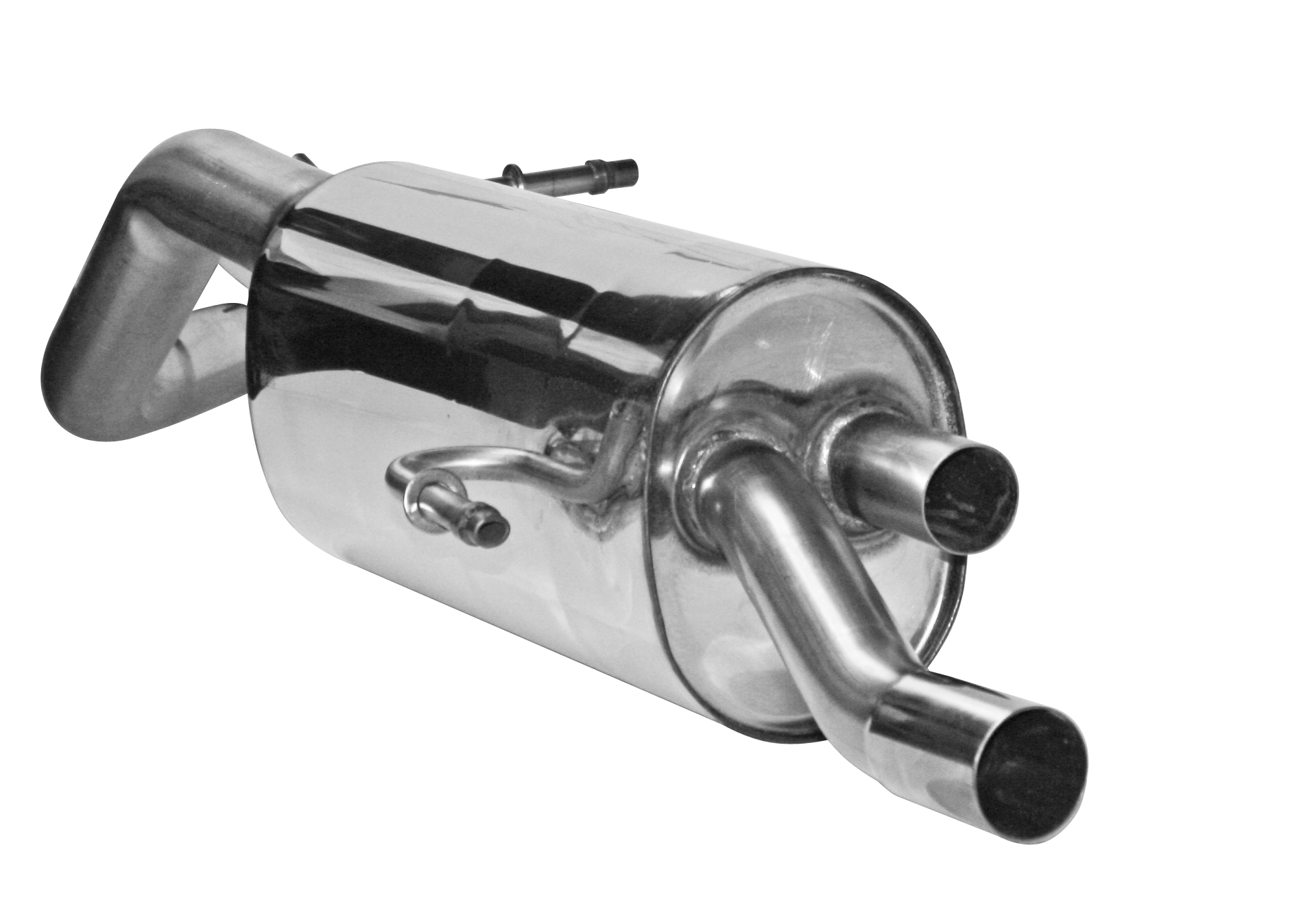 BASTUCK Endschalldämpfer mit 2 x Ausgangsrohr Ø 51, 0 mm für original Heckschürzenausgang für Peugeot RCZ R
