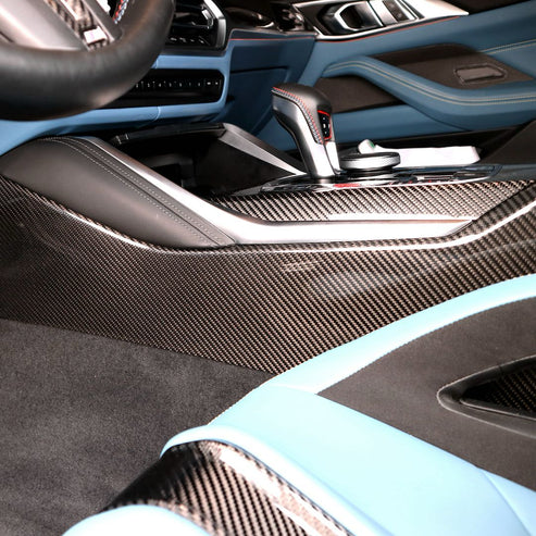 Flamingo Tuning DRY CARBON Tür Blenden Console Blenden für BMW M3 G80 G81 M4 G82 G83 4er G22 G23 3er G20 G21