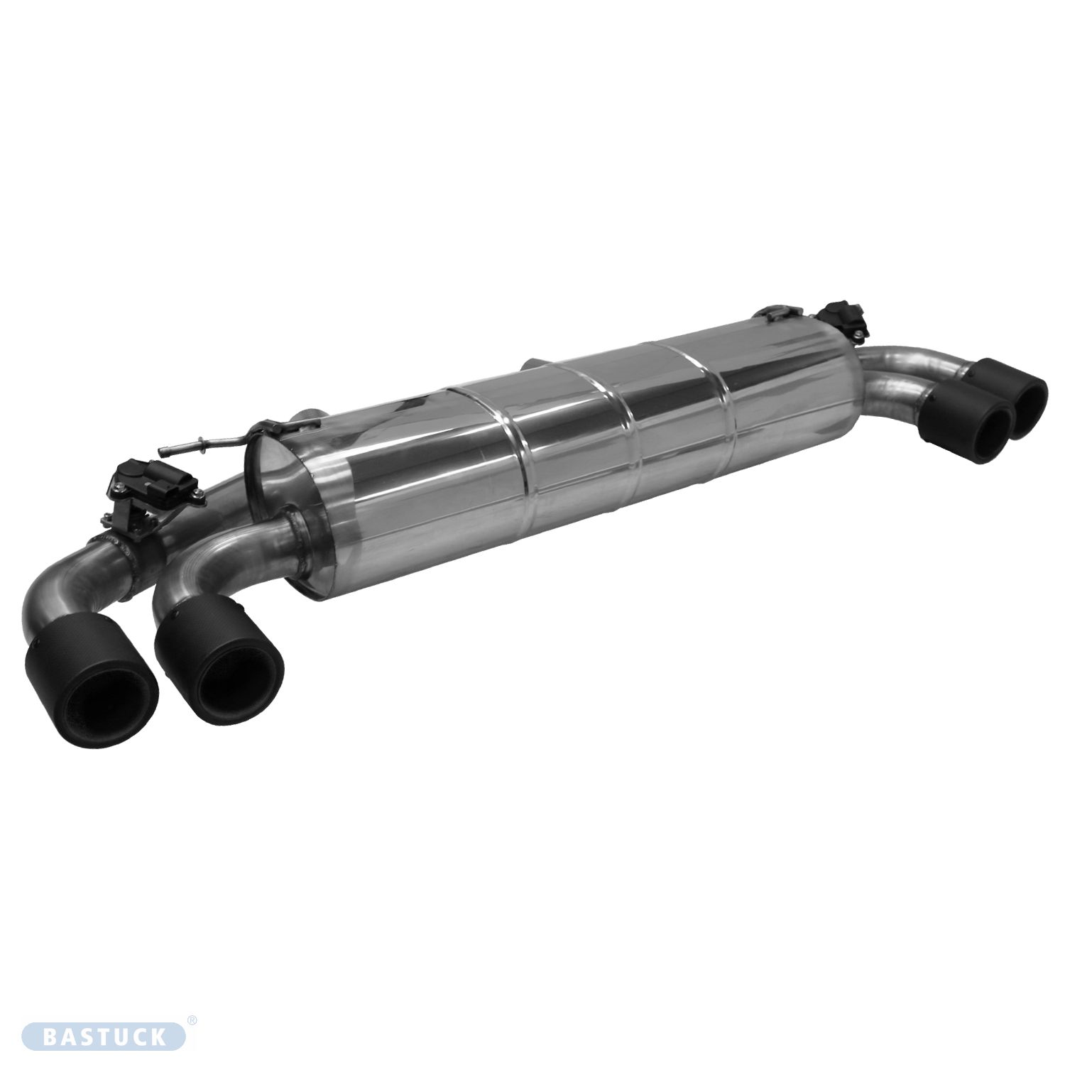 BASTUCK Endschalldämpfer mit Doppel-Endrohr Carbon 2x Ø 90 mm LH+RH, 30° schräg geschnitten für BMW Z4 G29