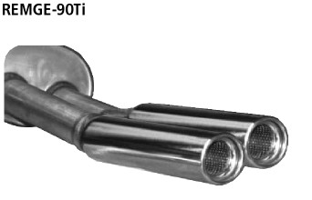 BASTUCK Endschalldämpfer mit Doppel-Endrohr 2 x Ø 90 mm für Renault Megane 1 Grandtour (Kombi) (REMGE-90TI)