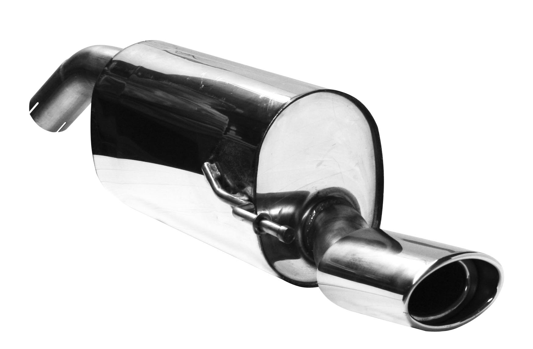 BASTUCK Endschalldämpfer mit Einfach-Endrohr 1 x oval 120 x 80 mm für Opel Adam S (OLAD-OVAL)