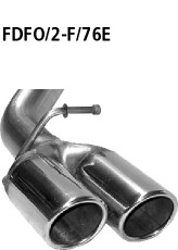 BASTUCK Doppel-Endrohr mit Lippe, 20° schräg geschnitten 2 x Ø 76 mm für Ford Focus 2 (FDFO/2-F/76E)
